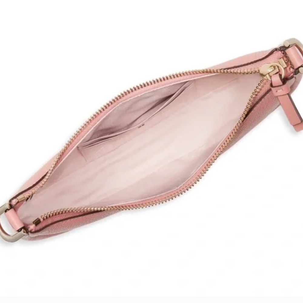 NWT AUTHENTIC Kate Spade Convertible Crossbody Smile Bag Pink Leather Gold Chain - Picture 12 of 17